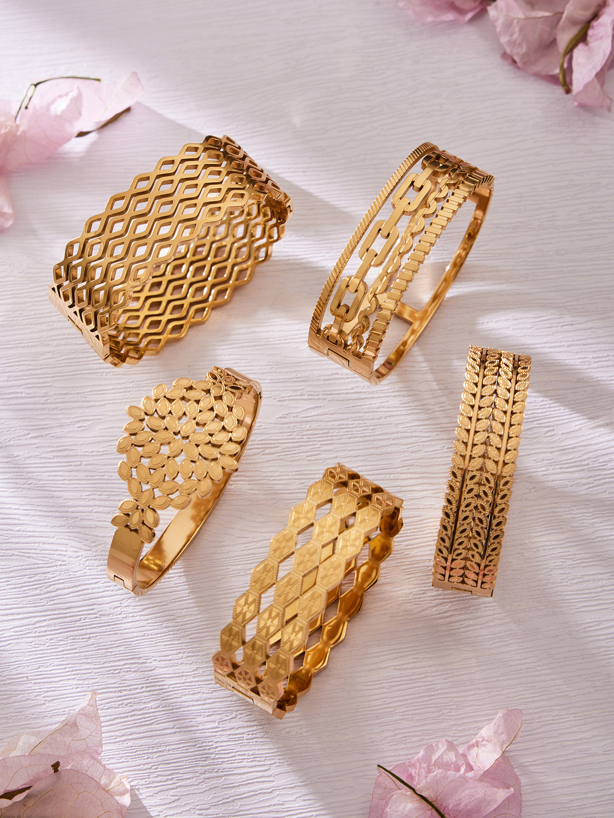Golden Leaf Statement Bangle