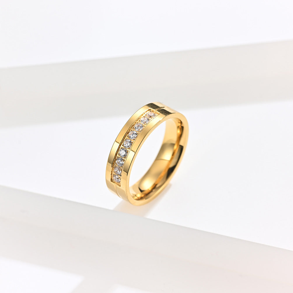 Gold Crystal Ring for Women