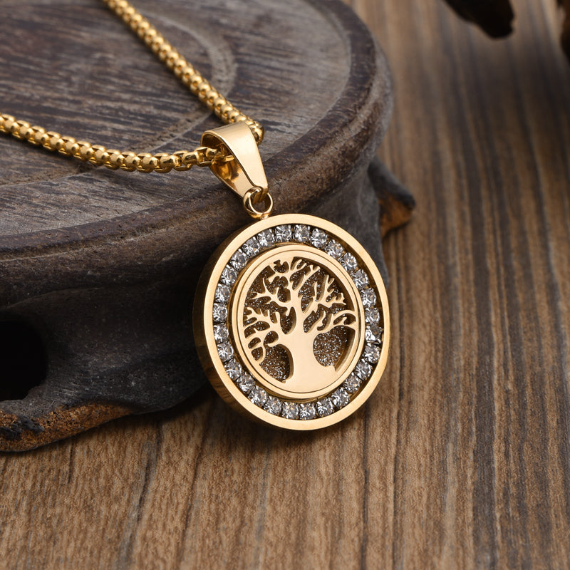 Men’s Tree of Life Gold Pendant Necklace