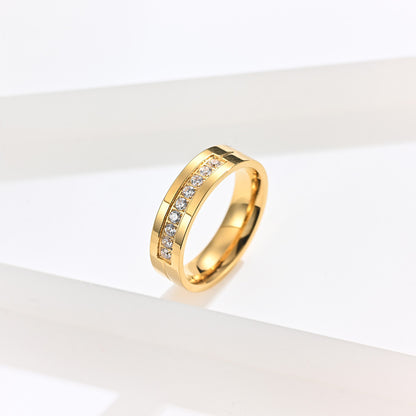 Gold Crystal Ring for Women