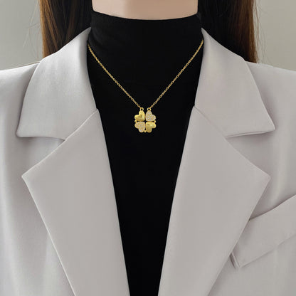 Four-Leaf Clover Heart Necklace