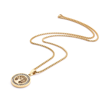 Men’s Tree of Life Gold Pendant Necklace