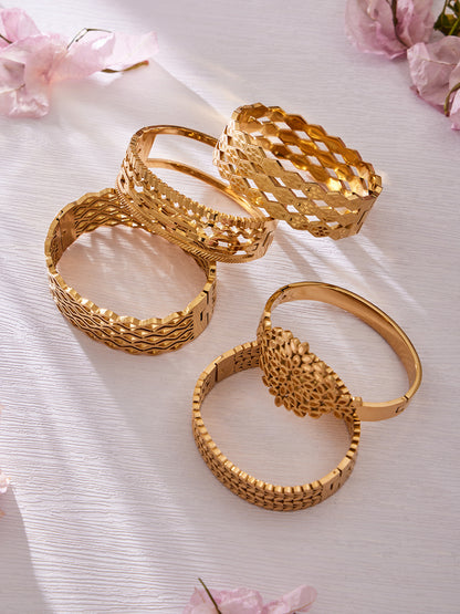 Golden Leaf Statement Bangle