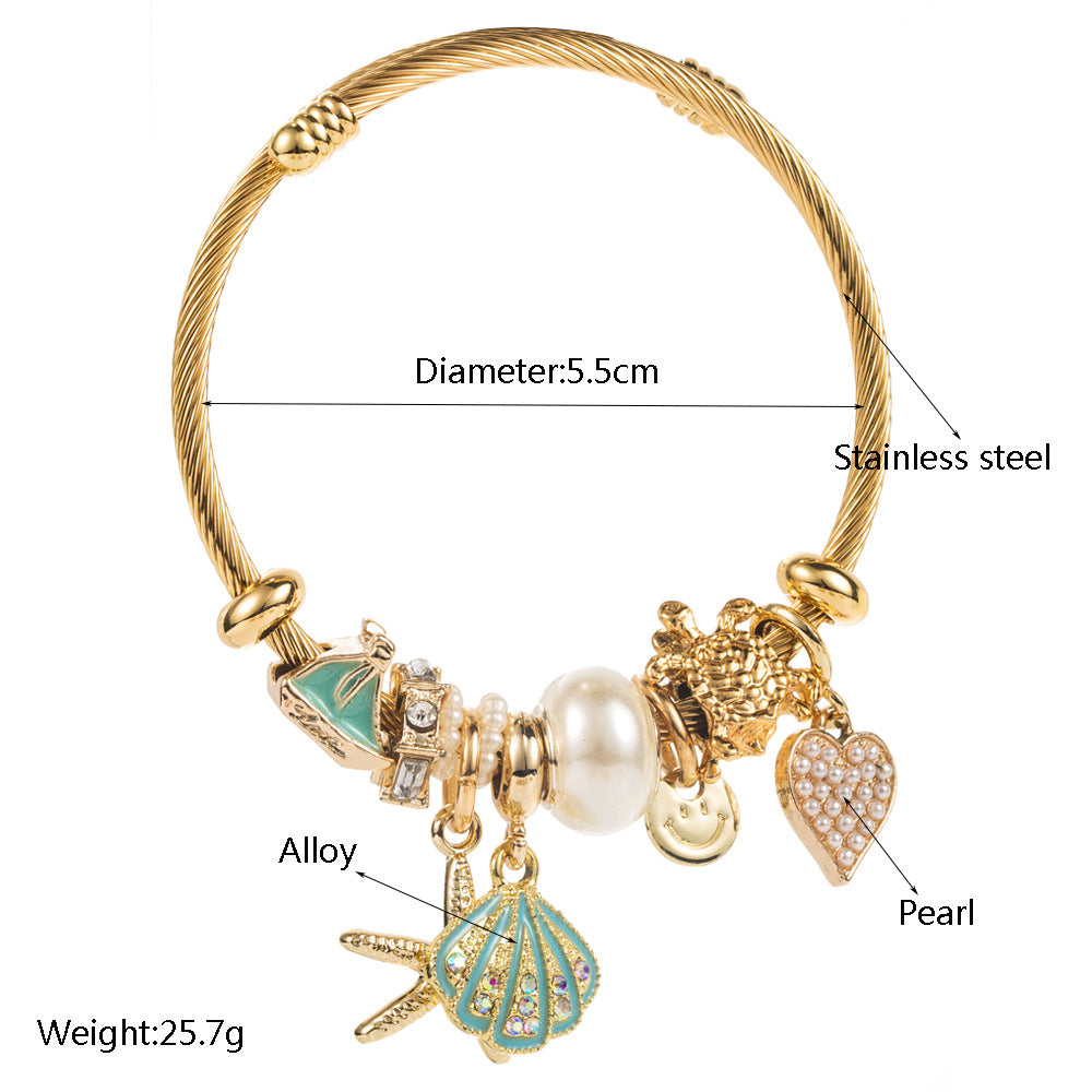 Ocean Charm Bangle