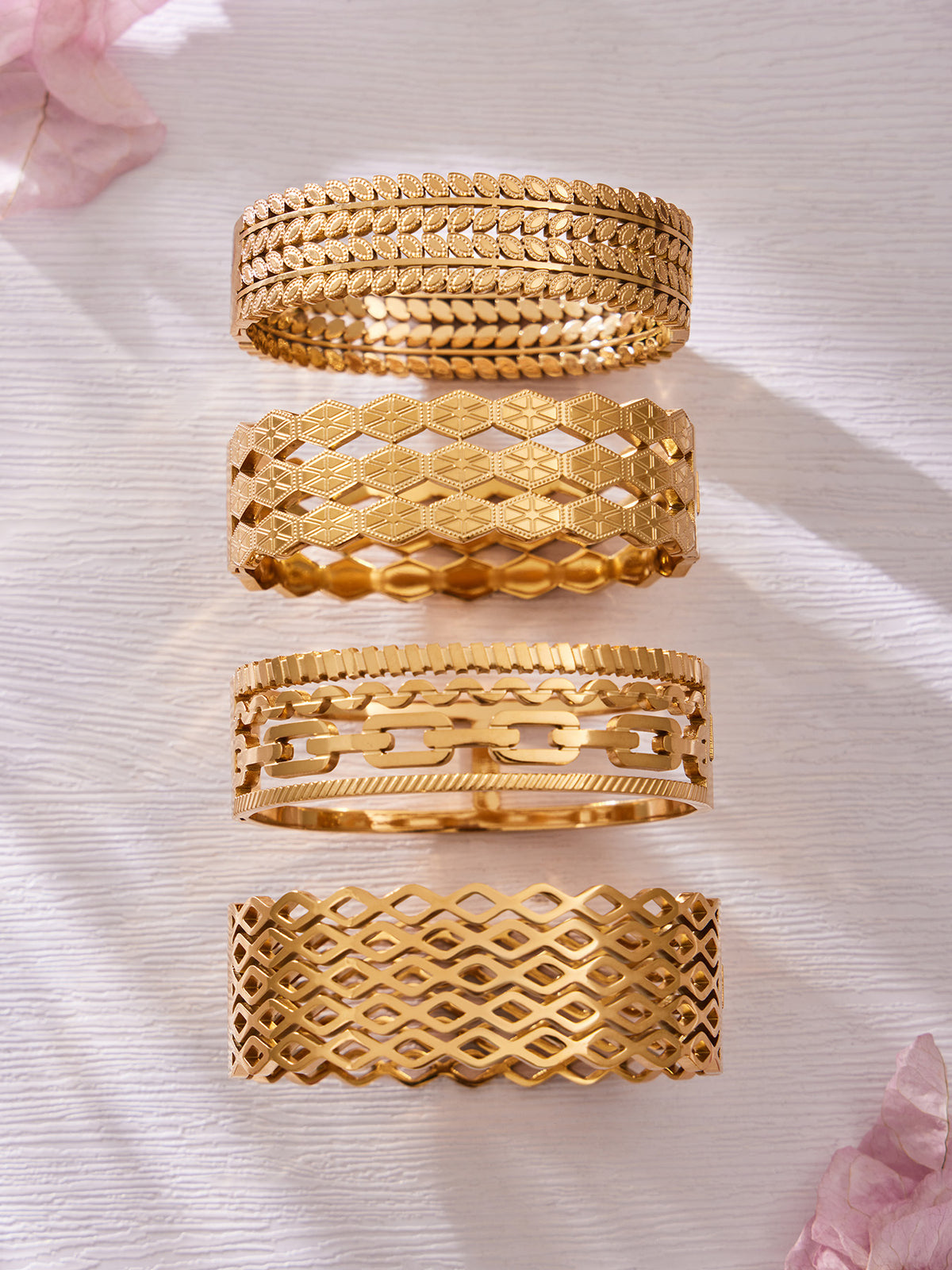Golden Leaf Statement Bangle