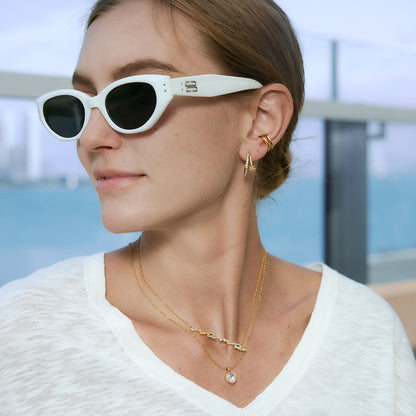 Celestial Star Crystal Hoop Earrings
